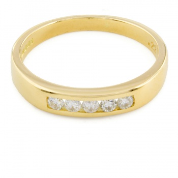 18ct gold Diamond half eternity Ring size N½